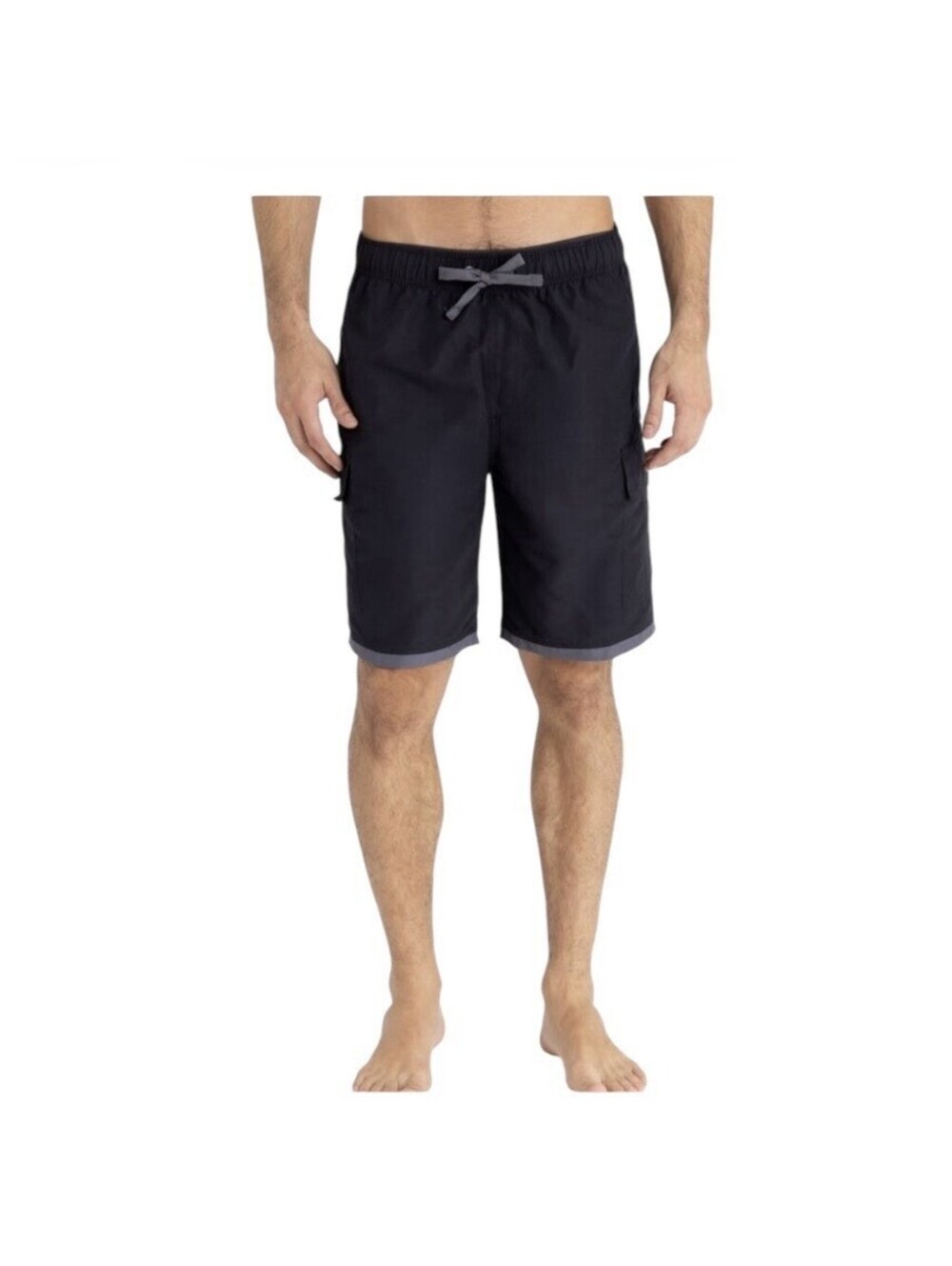 U.S. Polo Assn. Men's Black Cargo Swim Short , Small